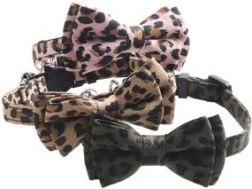 img 2 attached to 🐆 FEimaX Adjustable Leopard Cat Collar with Bow Tie – Festive & Safe, Perfect for Christmas, Weddings, and Parties!