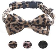 🐆 feimax adjustable leopard cat collar with bow tie – festive & safe, perfect for christmas, weddings, and parties! логотип