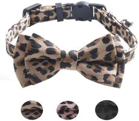 img 4 attached to 🐆 FEimaX Adjustable Leopard Cat Collar with Bow Tie – Festive & Safe, Perfect for Christmas, Weddings, and Parties!