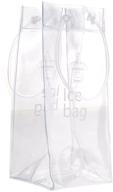 🍾 akak store clear transparent pvc ice bag champagne wine pouch cooler bag with handle - portable & collapsible, 1 piece логотип