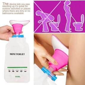 img 3 attached to Goderewild Portable Female Male Urinal Bag: Innovative Pee Funnel for Men and Women, Silicone Reusable Cup for Car, Travel, Outdoor, Hiking, Camping