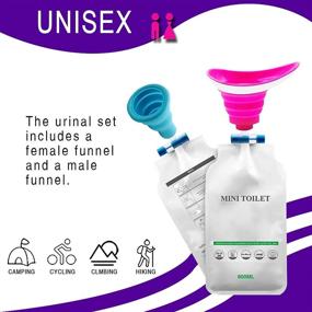 img 2 attached to Goderewild Portable Female Male Urinal Bag: Innovative Pee Funnel for Men and Women, Silicone Reusable Cup for Car, Travel, Outdoor, Hiking, Camping