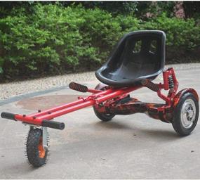 img 2 attached to WorryFree Gadgets Heavy Duty Hovercart Attachment: Enhance Off-Road Fun with Shock Absorber & Pneumatic Tyre! Fits All Heights