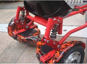 img 3 attached to WorryFree Gadgets Heavy Duty Hovercart Attachment: Enhance Off-Road Fun with Shock Absorber & Pneumatic Tyre! Fits All Heights