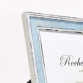 img 2 attached to 🖼️ Distressed Blue 4x6 Picture Frame – Desktop Display Mount, EcoHome Frames