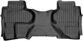 img 4 attached to 🚗 MAXLINER Floor Mats 2nd Row Liner Black for Double Cab 2014-2018 Silverado/Sierra 1500 - 2015-2019 2500/3500 HD: Perfect Fit and Protection for Your Chevrolet/GMC Truck!