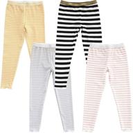 toddler 4 pack leggings stretchy stripe logo