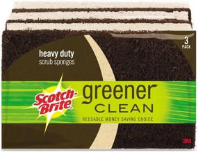 img 1 attached to 🧽 3m Greener Clean Heavy Duty Scrub Sponge - MMM87033