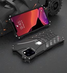 img 3 attached to HikerClub IPhone 11 Pro Metal Case - Bat Shape Aluminum Military Grade Full Body Protective Cover Armor Bumper Heavy Duty Shockproof Case With Bat Kickstand (IPhone 11 Pro 5