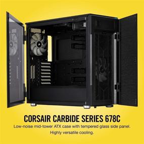 img 3 attached to Корпус Corsair Carbide Series 678C: идеально тихий корпус ATX с закаленным стеклом в черном цвете