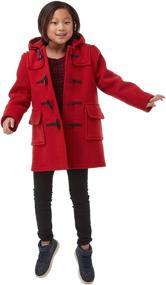 img 1 attached to 🧥 Burgundy Boys' Clothing: Kids Classic Duffle Toggle Jackets & Coats