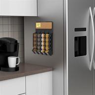 conveniently organize your coffee pods with the mind reader wall-mount holder dispenser in black логотип