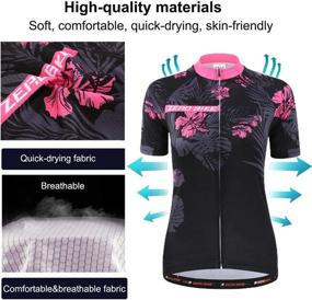 img 3 attached to 🚴 ZEROBIKE Women's Short Sleeve Cycling Jersey: Quick-Dry Breathable Mountain Clothing for Biking