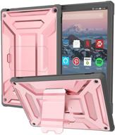 📱 enhanced protection: dj&rppq 2021 all-new shockproof non-slip lightweight pink tablet case for 10 inch tablets logo