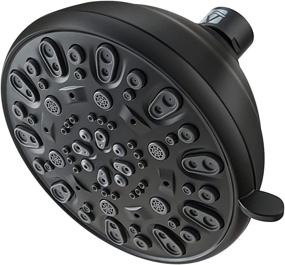 img 4 attached to 🚿 VMASSTONE High Pressure Shower Head - 4.7" Rain Fixed Showerhead with 7-Spray Settings, Adjustable Brass Swivel Ball Joint - A Superior Bath Shower Head Replacement (FM-001 Matte Black)