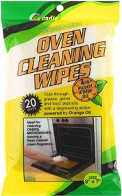 img 4 attached to 🧽 Kitchen Gadget Cleaning Wipes - Powerful Grease and Grime Remover for Oven and Microwave - Fresh Orange Scent, Degreasing Wipes - 8x7 Inches (1 Pack 20 Wipes) By Cadie