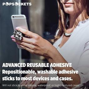 img 1 attached to 🌹 Монохромные выдвижные розы PopSockets: Складная ручка и подставка для телефонов и планшетов - стильный и функциональный аксессуар