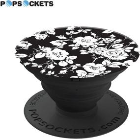 img 3 attached to 🌹 Монохромные выдвижные розы PopSockets: Складная ручка и подставка для телефонов и планшетов - стильный и функциональный аксессуар