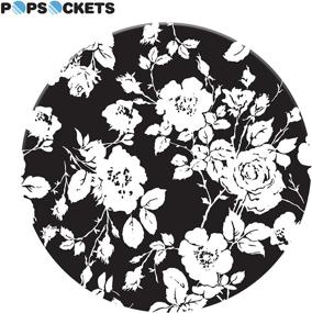 img 4 attached to 🌹 Монохромные выдвижные розы PopSockets: Складная ручка и подставка для телефонов и планшетов - стильный и функциональный аксессуар