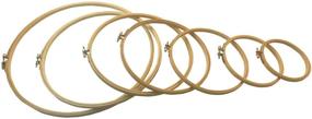 img 1 attached to Versatile Set of 7 Wooden Round Embroidery Hoops: Sizes Ranging from 5 to 14 inches - Perfect for Art Craft, Sewing, and Wedding Decorations