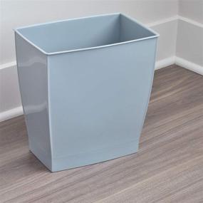 img 1 attached to 🗑️ Modern Gray iDesign Mono Waste Basket - BPA-Free Plastic, Rectangular - 11.25" x 7.5" x 12