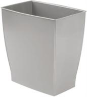 🗑️ modern gray idesign mono waste basket - bpa-free plastic, rectangular - 11.25" x 7.5" x 12 logo