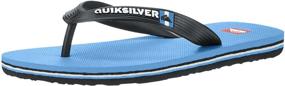 img 4 attached to 👟 Quiksilver Дети Molokai Черный Раста: Стильная обувь и сандалии для мальчиков