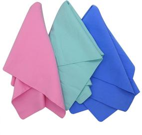 img 4 attached to KAXMOON 3-Pack Car Chamois Cloth - Super Absorbent Drying Towel for Fast Drying - Car Shammy Towel