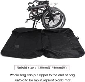 img 1 attached to 🚲 Bike Travel Bag Case Box - Thick Bicycle Folding Carry Bag Pouch, Bike Transport Case for Air Travel by HUNTVP