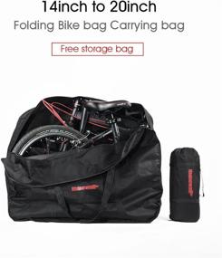 img 2 attached to 🚲 Bike Travel Bag Case Box - Thick Bicycle Folding Carry Bag Pouch, Bike Transport Case for Air Travel by HUNTVP