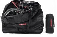 🚲 bike travel bag case box - thick bicycle folding carry bag pouch, bike transport case for air travel by huntvp logo