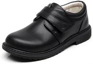 👞 rismart boys' formal prince round toe oxfords dress shoes with hook-loop closure logo