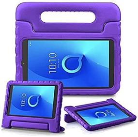 img 2 attached to 📱 Golden Sheeps Kid-Friendly Case for Walmart Onn Pro 10.1" Android Tablet - Shockproof Cover with Convertible Handle Stand (Purple) - 2020 Release (Model: 100003562)