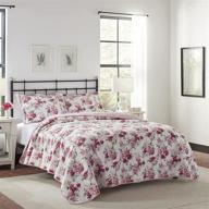 🛏️ комплект одеяла laura ashley home lidia collection - размер queen, 100% хлопок, обратимый и легкий розовый постельный текстиль. логотип