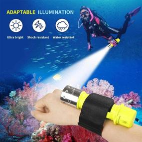 img 3 attached to 🌊 Garberiel 2 Pack Scuba Diving Flashlight: Super Bright Dive Light with 3 Modes, Waterproof Torch for Underwater Adventures & Night Snorkeling (Battery Not Included)