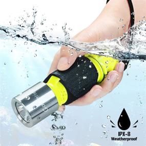 img 2 attached to 🌊 Garberiel 2 Pack Scuba Diving Flashlight: Super Bright Dive Light with 3 Modes, Waterproof Torch for Underwater Adventures & Night Snorkeling (Battery Not Included)
