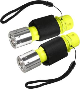 img 1 attached to 🌊 Garberiel 2 Pack Scuba Diving Flashlight: Super Bright Dive Light with 3 Modes, Waterproof Torch for Underwater Adventures & Night Snorkeling (Battery Not Included)