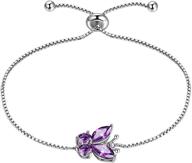 🦋 aurora tears butterfly jewelry set: stunning 925 sterling silver butterflies birthstone pendant necklace, earrings & rings | perfect wedding gift logo