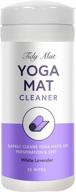 tidy mat yoga cleaner wipes: white lavender scent, 30 count - maintain a clean & refreshing yoga experience! logo