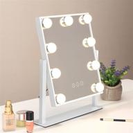💄 nusvan vanity mirror with lights: makeup mirror with lights, 3 lighting modes, detachable 10x magnification mirror, touch control, 360°rotation logo