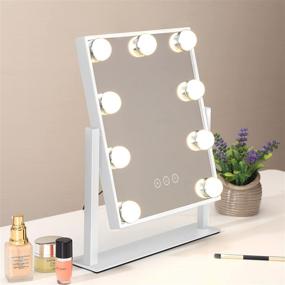 img 4 attached to 💄 Nusvan Vanity Mirror with Lights: Makeup Mirror with Lights, 3 Lighting Modes, Detachable 10X Magnification Mirror, Touch Control, 360°Rotation
