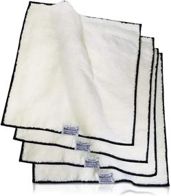 img 3 attached to 🧼 Nano Towels for Life's Miraculous Cleaning - Environmentally Friendly Fabric for Effortless Surface Cleaning with Water only. Say Goodbye to Harmful Chemicals or Paper Towels. Pack of 4 (14x14, Vanilla)