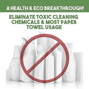 img 1 attached to 🧼 Nano Towels for Life's Miraculous Cleaning - Environmentally Friendly Fabric for Effortless Surface Cleaning with Water only. Say Goodbye to Harmful Chemicals or Paper Towels. Pack of 4 (14x14, Vanilla)