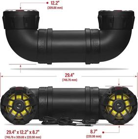 img 1 attached to 🔊 BOSS Audio ATV8BRGB Weatherproof ATV UTV Sound System - 8 Inch Speakers, 1.5 Inch Tweeters, Built-in Amplifier, Bluetooth, Multi-Color Illumination, Easy Installation - Optimized for 12 Volt Vehicles