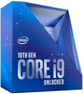 powerful intel core i9-10900k desktop processor: 10 cores, 5.3 ghz, unlocked, lga1200 (intel 400 series chipset), 125w logo