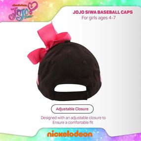 img 1 attached to Adorable Nickelodeon Toddler Hat: JoJo Kids Baseball Cap for Girls 4-7