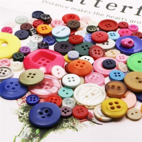 img 3 attached to Tupalizy 100PCS Resin Buttons: Assorted Sizes & Shapes for Sewing, DIY Crafts, Button Painting – Ideal for Classroom, School, Home Use (Multicolor)