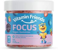 vitamin friends - витаминный комплекс для улучшения фокуса у детей: повышение памяти и 🧠 умственной активности у детей | 60 таблеток, 100 мг фосфатидилсерина | одобрено для детей с аутизмом, ноотропик логотип