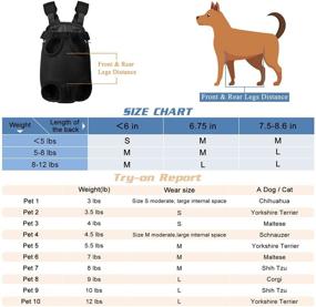 img 3 attached to 🐶 YUDODO Pet Dog Carrier Backpack: Adjustable, Easy-Fit Legs Out Travel Backpack for Small-Medium Dogs, Cats, and Rabbits - Ideal for Hiking and Camping (S, Black)