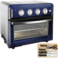 🍕 cuisinart toa-60nv convection toaster oven air fryer with light, navy bundle: includes home basic 5-piece knife set with cutting board logo
